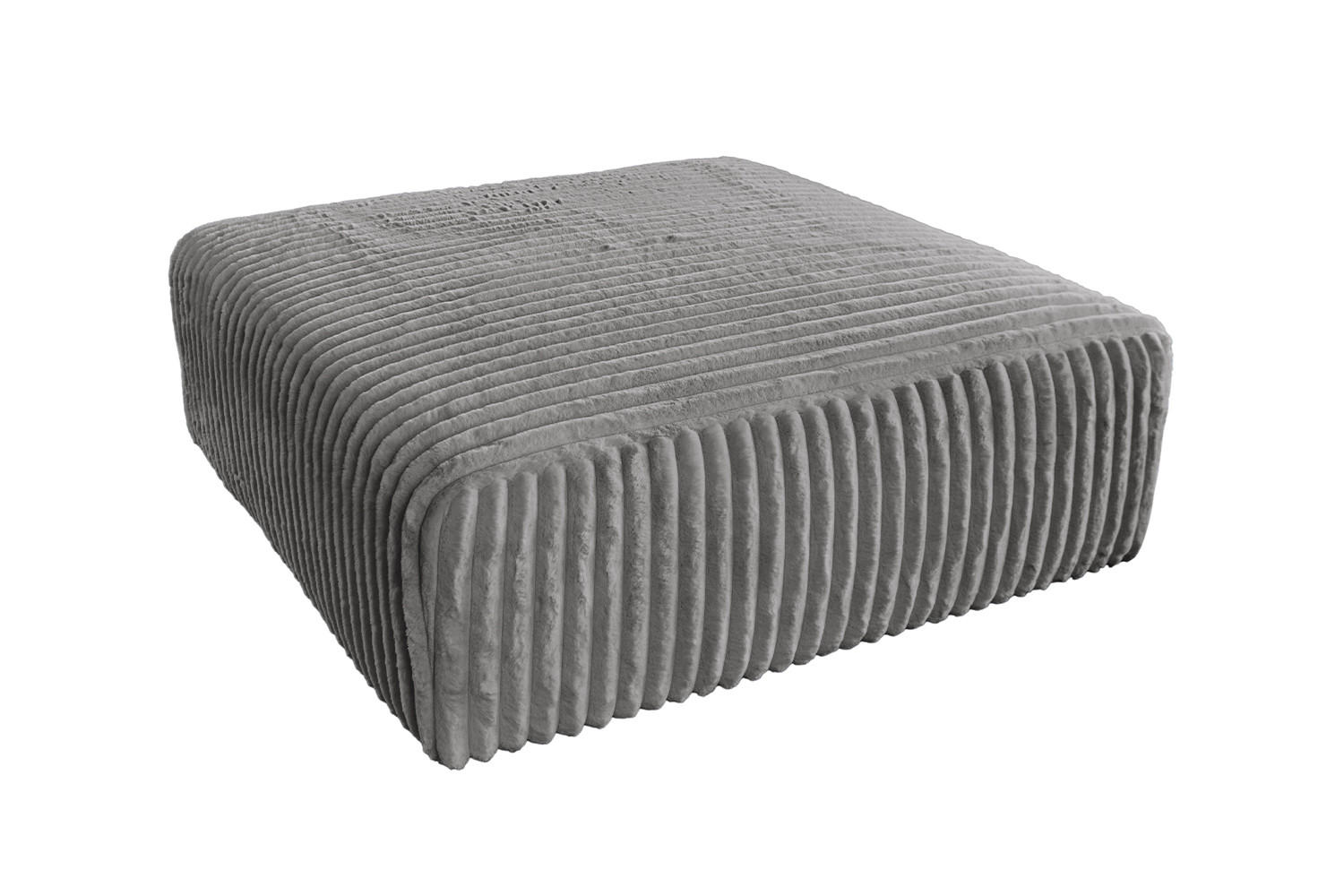 SITZELEMENT MODULSOFA WIOLO SOFT Grau Cord - Schwarz/Grau, Kunststoff/Textil (111/43/111cm) - KAWOLA