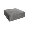 SITZELEMENT MODULSOFA WIOLO SOFT Grau Cord - Schwarz/Grau, Kunststoff/Textil (111/43/111cm) - KAWOLA