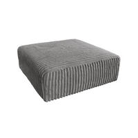 SITZELEMENT MODULSOFA WIOLO SOFT Grau Cord - Schwarz/Grau, Kunststoff/Textil (111/43/111cm) - KAWOLA