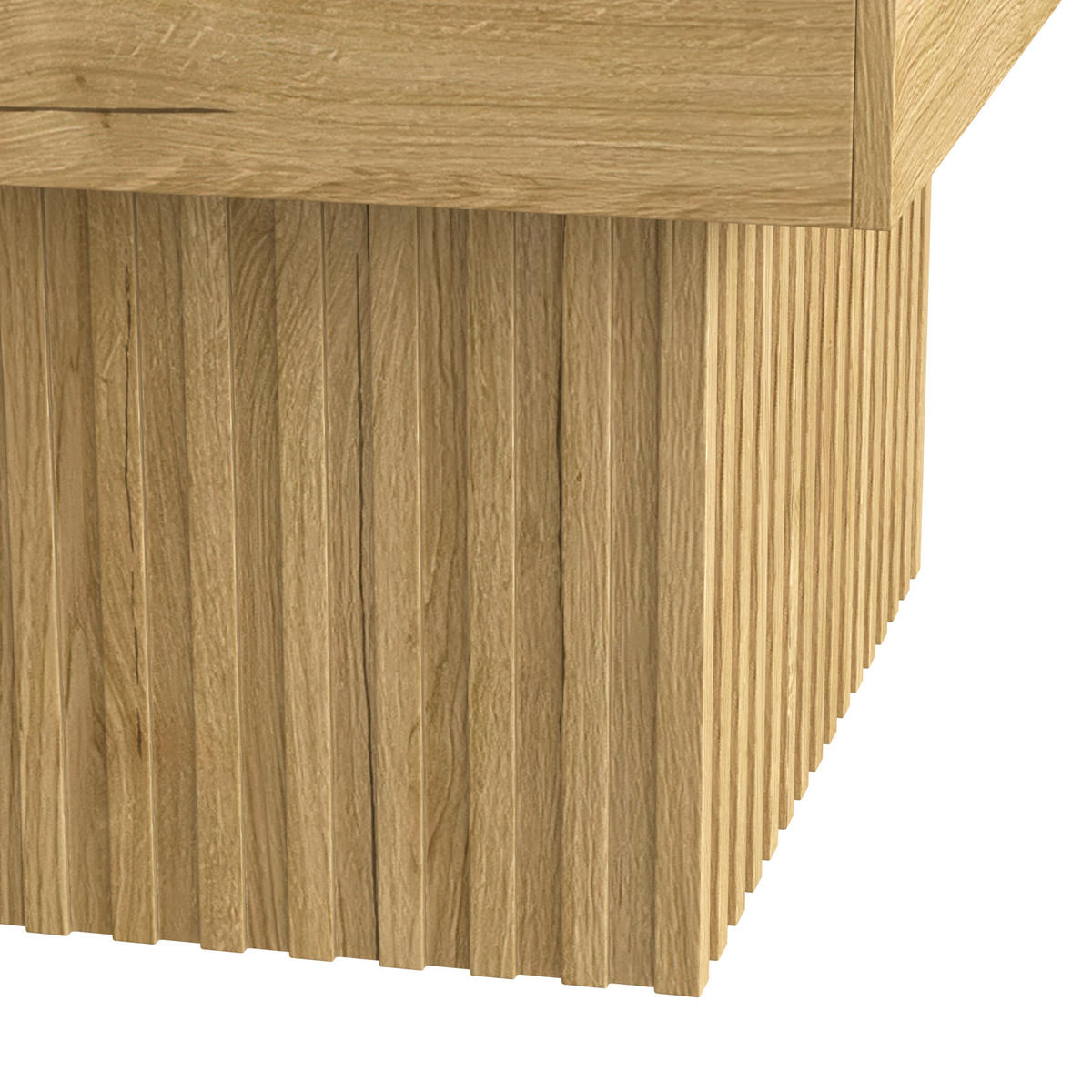 COUCHTISCH 79/79/46 cm mit PB Tischplatte mit MDF Basis - Naturfarben, Holzwerkstoff (79/79/46cm) - OKWISH