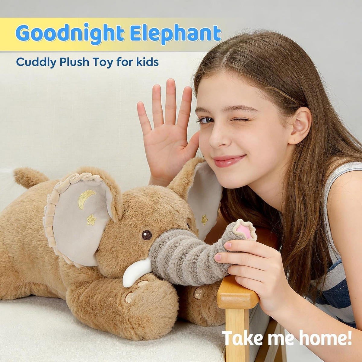 PLÜSCHTIER Elefant 50 cm Braun - Braun, Textil (25/50cm)