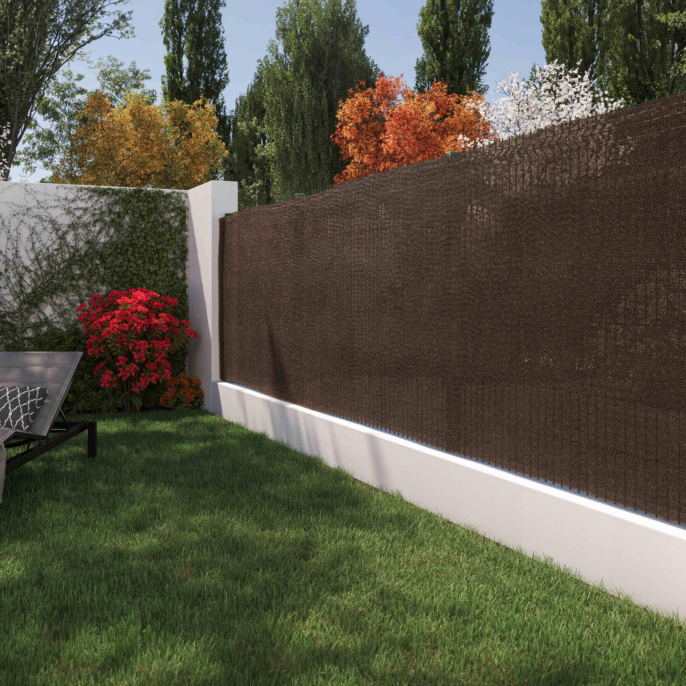 SICHTSCHUTZ 1,50x25m, Bedeckung 85 %, Braun - Braun, Textil (150/150cm) - Oviala