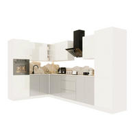 ECKKÜCHE 300x140 cm Glanzia – KU-S08 – Weiß / Grau – Hochglanz - Weiß Hochglanz/Grau, Holzwerkstoff (300/212/140cm) - hi-markt