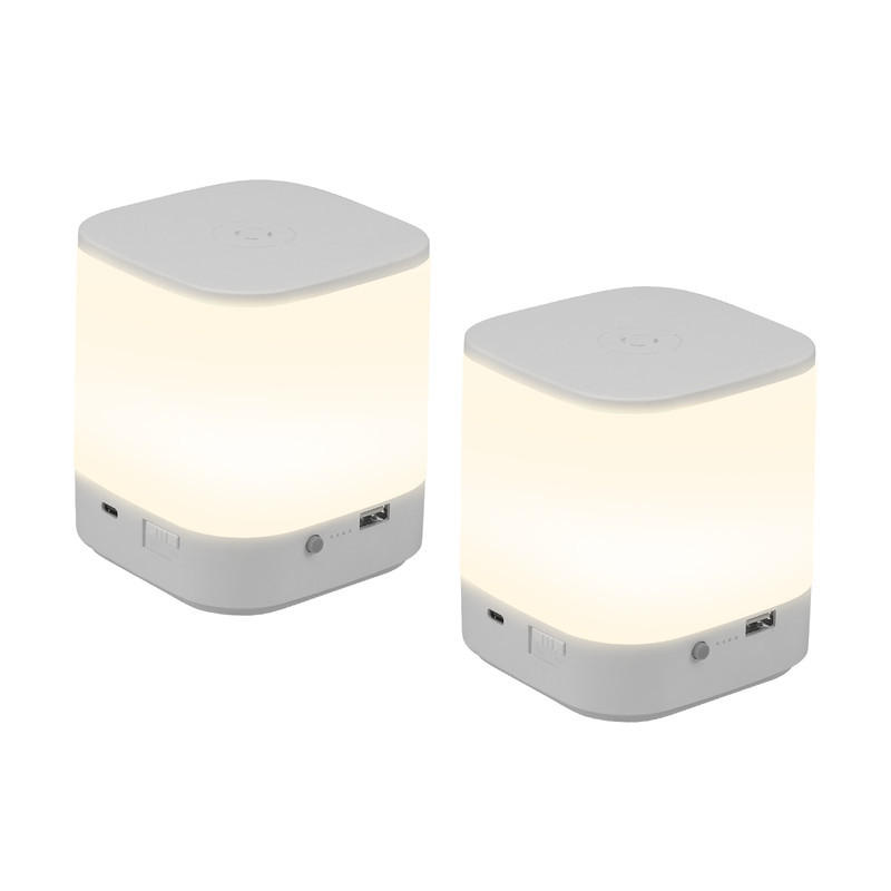 LED-TISCHLEUCHTE Abelmann 9.8/9.8/11.5cm - Weiß, Kunststoff (9.8/9.8/11.5cm) - Nettlife