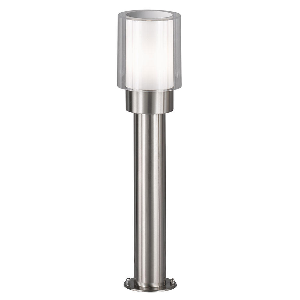 LED STEHLEUCHTE Edelstahl Silber Weiß - Silberfarben, Metall (12/12/50cm) - Wofi