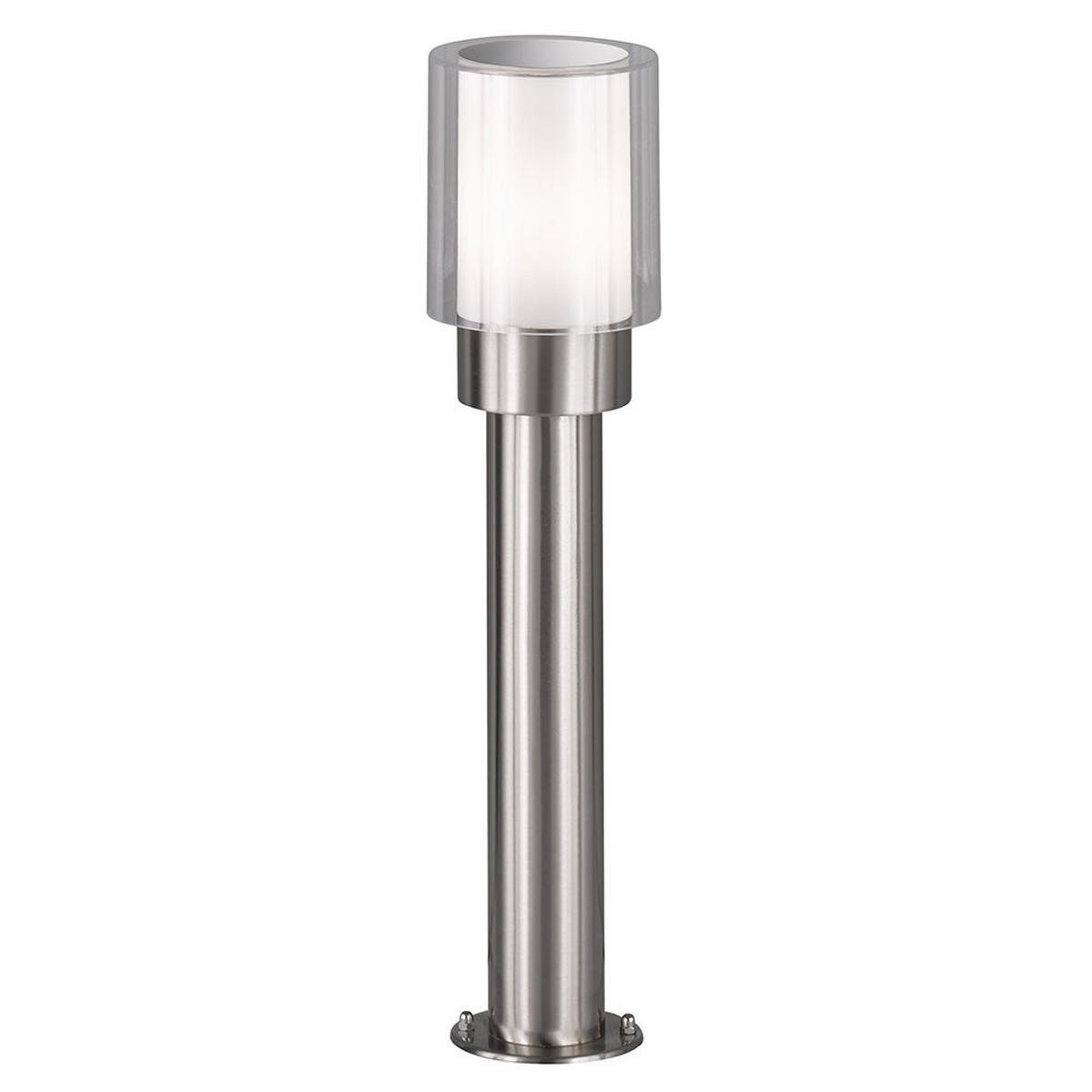 LED STEHLEUCHTE Edelstahl Silber Weiß - Silberfarben, Metall (12/12/50cm) - Wofi