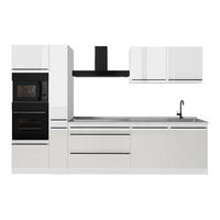 KUCHYNKA R-Line, Biely vysoký lesk/biely, 310 cm bez pracovnej dosky - biela/biela s vysokým leskom, kompozitné drevo (310/206.8/46cm) - Vicco