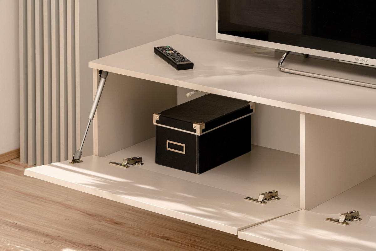 WOHNWAND Sand matt, Eiche Artisan 180 cm, Schrankwand hängend - Sandfarben/Eiche Artisan, Holzwerkstoff (180/130/40cm) - Inn.Furn