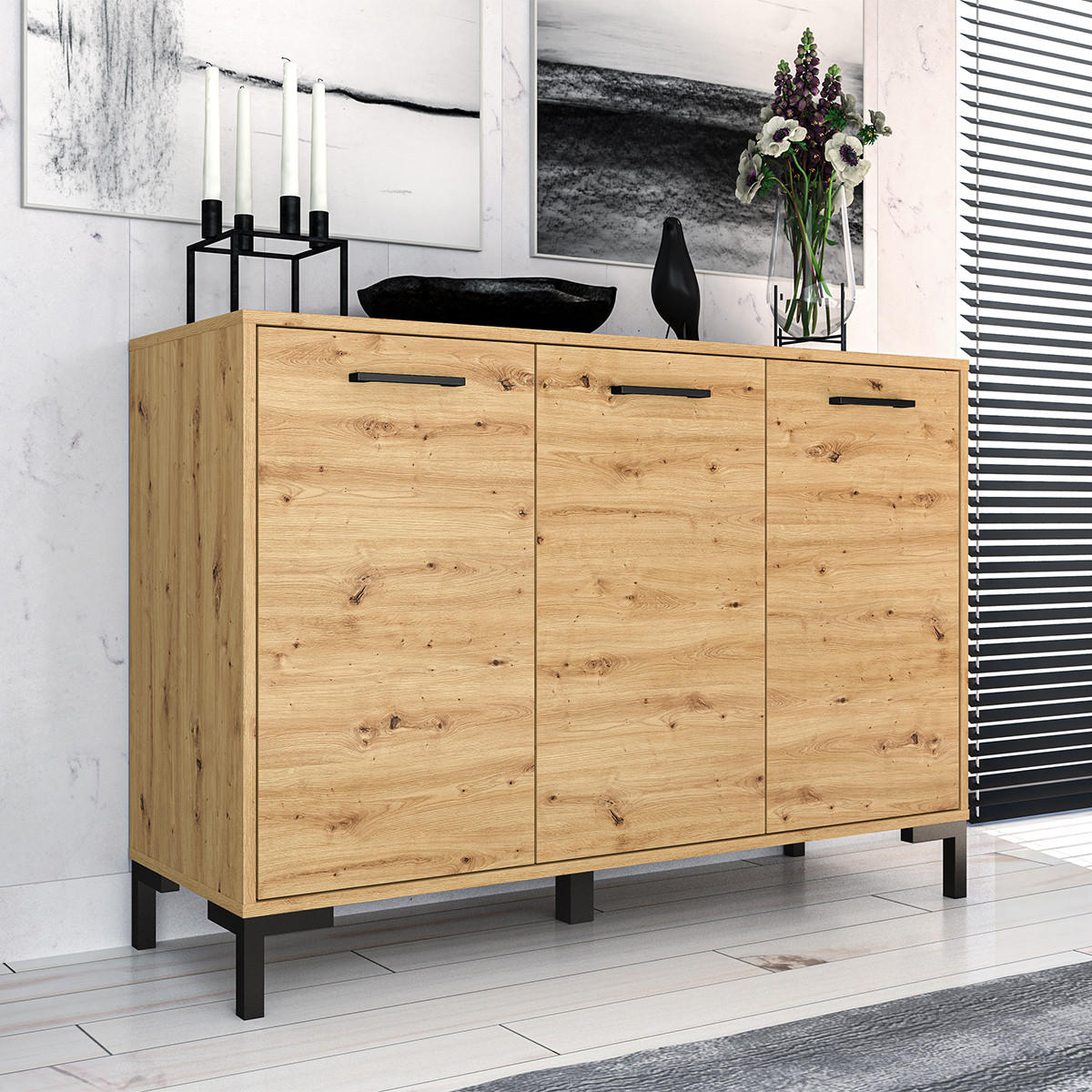SIDEBOARD Liora Holz - Braun, Holzwerkstoff (120/83/40cm) - Petits-meubles