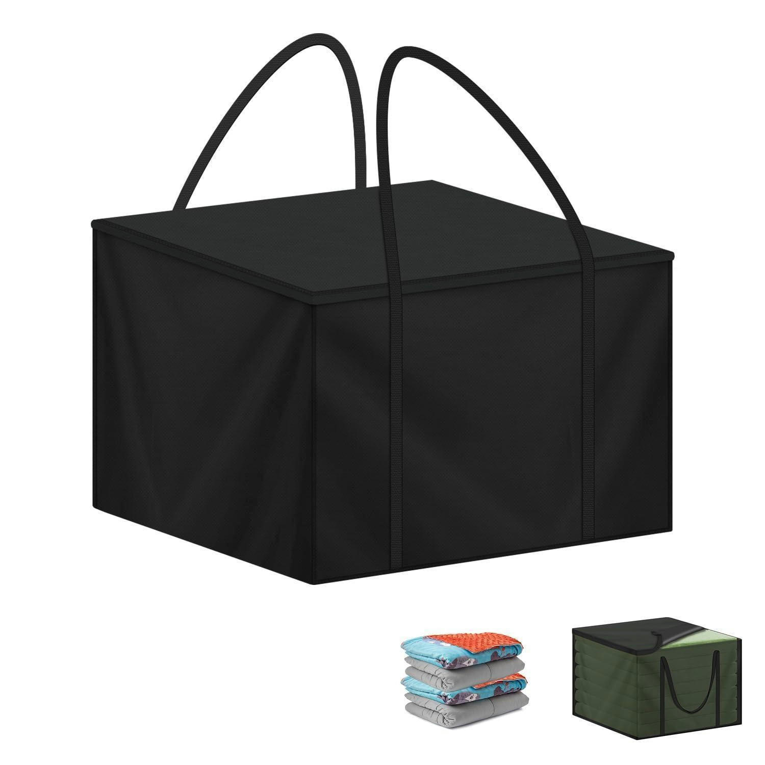 AUFLAGENTASCHE 80 x 80 x 60 cm Wasserdicht - Schwarz, Textil (1/1/1cm)