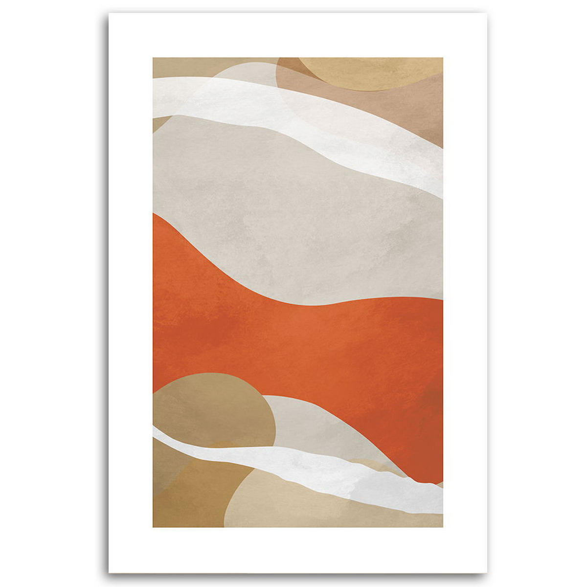 KUNSTDRUCK Orange 70/100 cm - Orange, Textil (70/100cm) - KUNSTLOFT