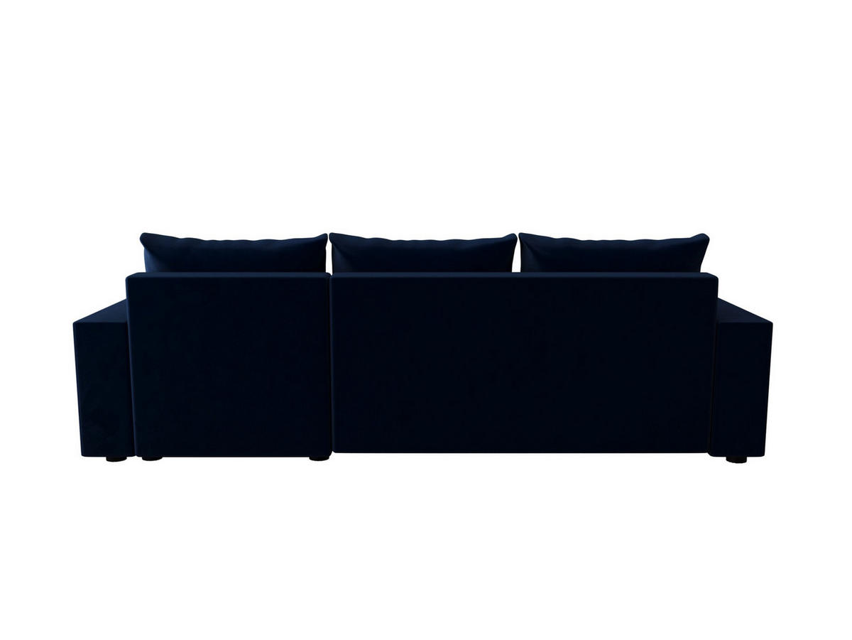 ECKSOFA HEWLET L BIS Itaka 11 Rechts mit Schlaffunktion - Dunkelblau, Textil (240/140cm) - Bedante