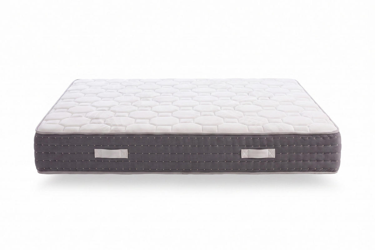 MATRATZE Grand Spring Hotel - 200X200 cm- Härtegrad H3/H4 - Grau, Textil (200/200cm) - Moonia
