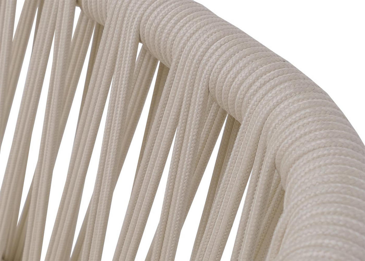 ZAHRADNÍ ŽIDLE Krémově bílá - bílá, kov (64/67/70cm) - MCW