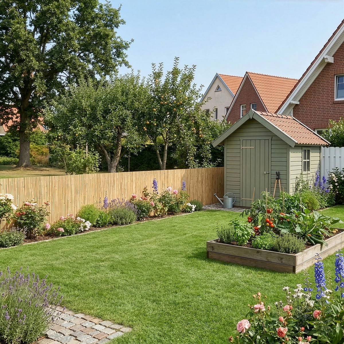 SCHILFZAUN Abbateggio - Naturfarben, Naturmaterialien (90/0.6cm) - casa.pro