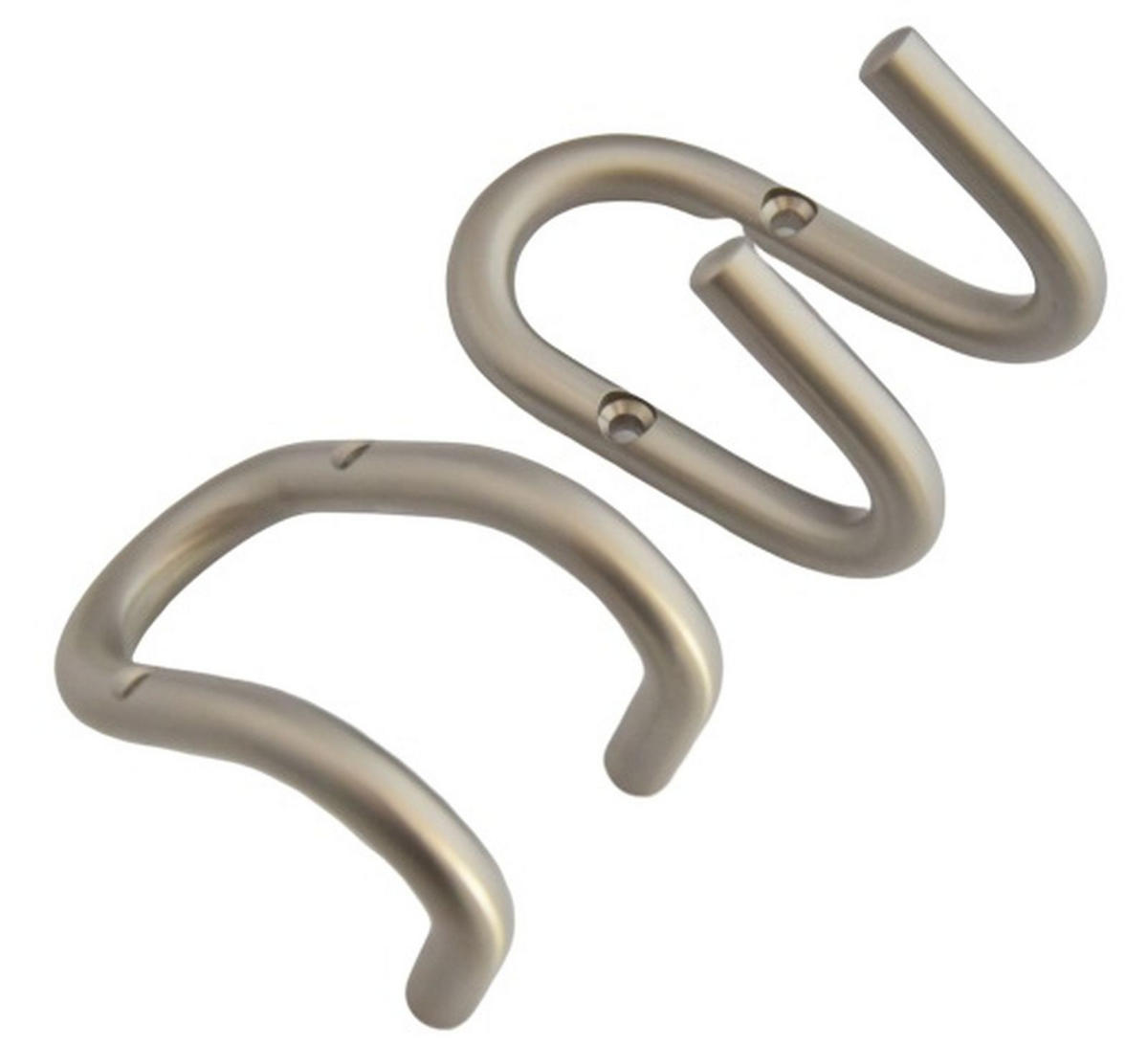 KLEIDERHAKEN Edelstahl massiv Garderobenhaken kurz Doppelhaken stabil Wandhaken - Edelstahlfarben, Metall (5/8.6/8.6cm) - Livingpoint24