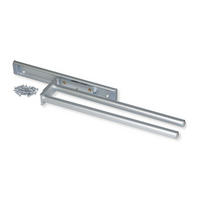 HANDTUCHHALTER, ausziehbar, 2Arme, Aluminium, matt eloxiert - Dunkelgrau, Metall (12/6/33cm) - EMUCA
