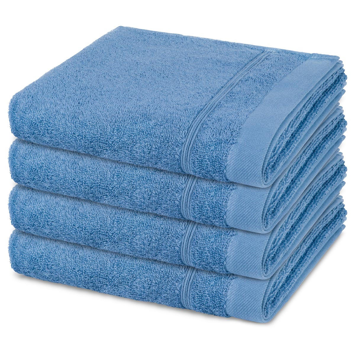 HANDTUCH Rubin 4er-Set - Blau, Textil (50/100cm) - Ross