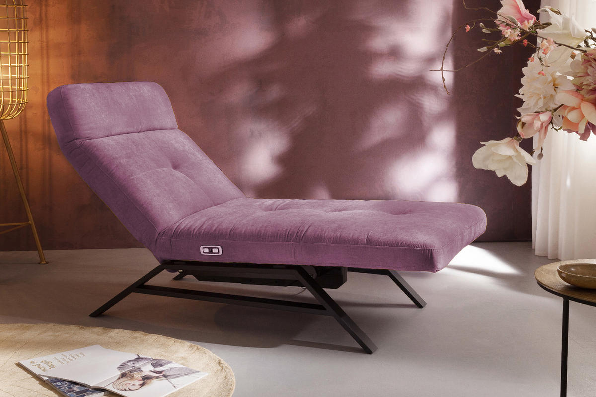 LIEGE AMERIVA Violett Velvet - Violett/Schwarz, Textil (80/110/158cm) - KAWOLA