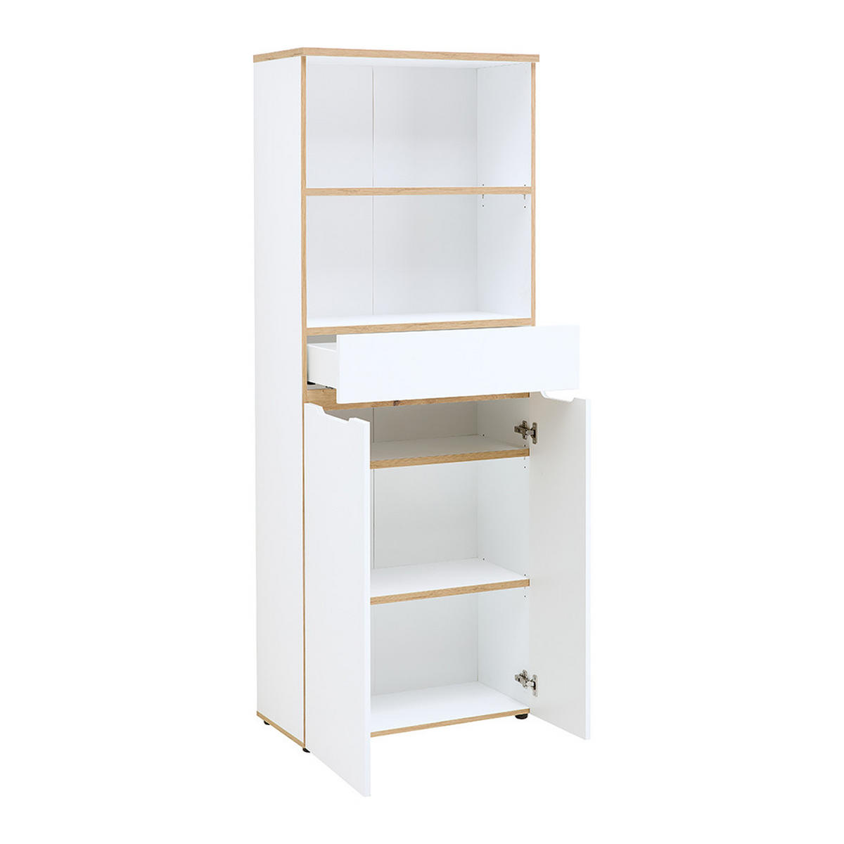 AKTENSCHRANK Manresa-36 - Weiß, Holzwerkstoff (75/197/38cm) - Lomado