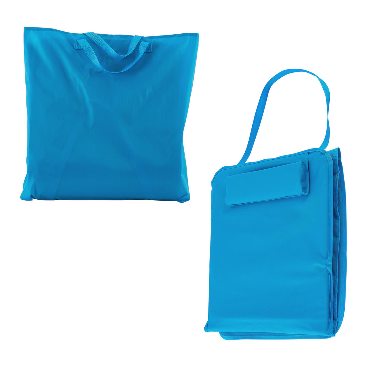 STRANDMATTEN-SET 2 TLG. Cellorigo - Blau, Textil/Metall (160/42/49cm) - [en.casa]