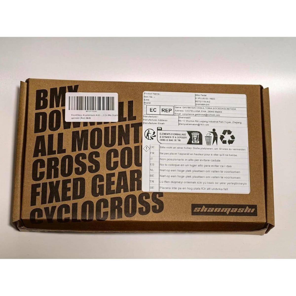 FAHRRADPEDALE Aluminium Rot MTB/BMX 100 x 98 x 14 mm - Rot, Metall (9.8/1.5/10cm)