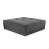 XXL-HOCKER Federkern B120/T120/H39 cm (passend zum BIG-SOFA) Cord Grau Anthrazit / 15175 - Chromfarben/Schieferfarben, Textil/Metall (120/39/120cm) - luma-home