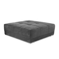 XXL-HOCKER Federkern B120/T120/H39 cm (passend zum BIG-SOFA) Cord Grau Anthrazit / 15175 - Chromfarben/Schieferfarben, Textil/Metall (120/39/120cm) - luma-home