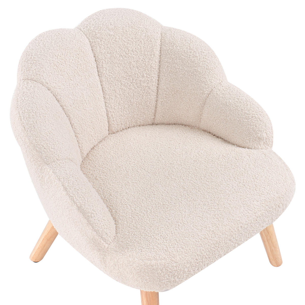 KINDERSESSEL Beige Miland - Beige/Braun, Textil (50/55/53cm) - Beliani