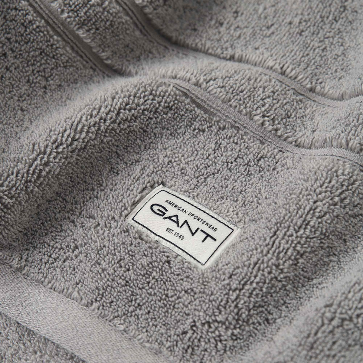 GÄSTETUCH Unisex Premium Towel Grau 3er Pack Baumwolle - Grau, Textil (200/135cm) - GANT