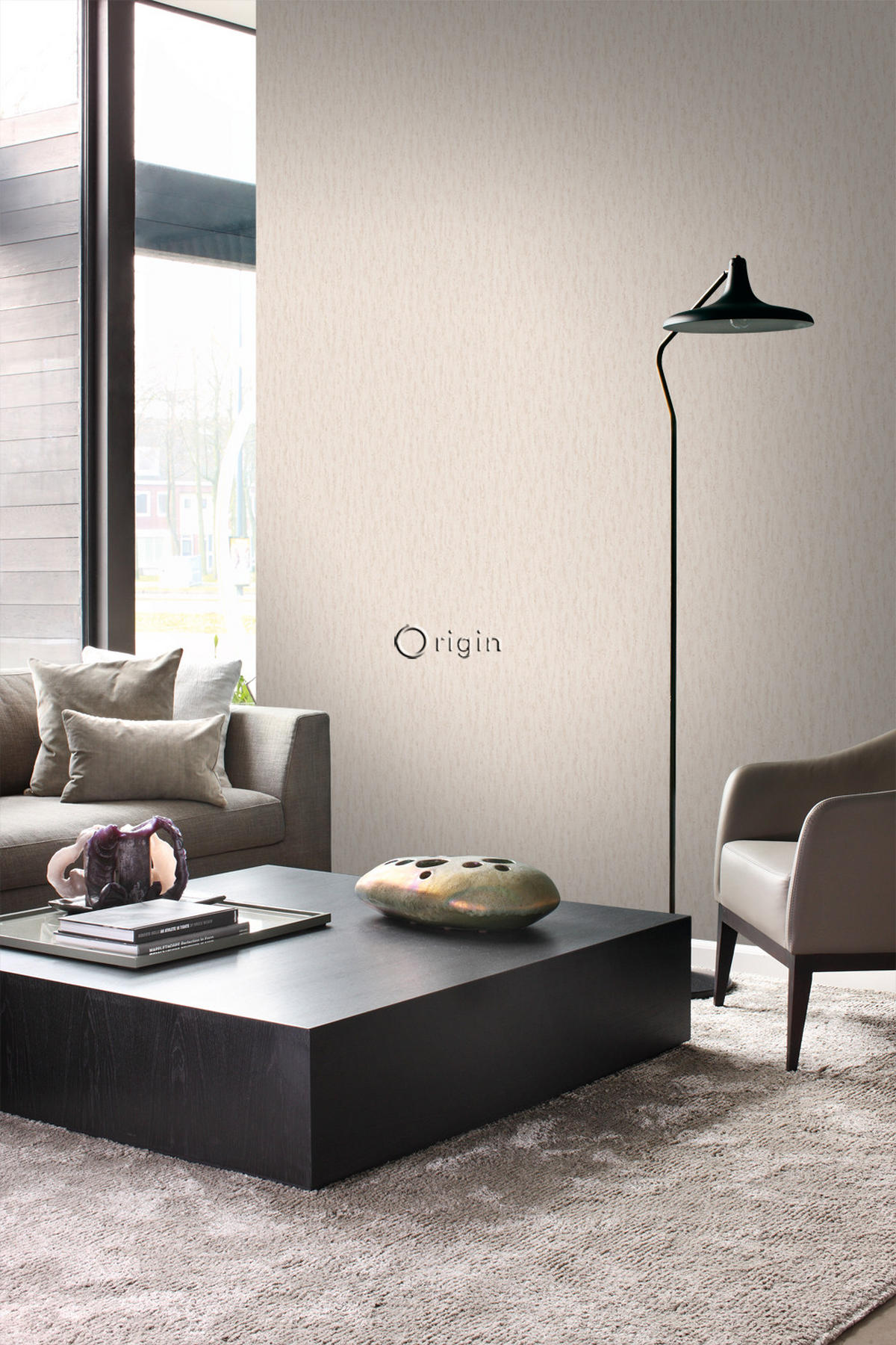 TAPETE Stein-Optik 53 cm x 10.05 m - Beige, Papier (53/1000cm) - Origin Wallcoverings