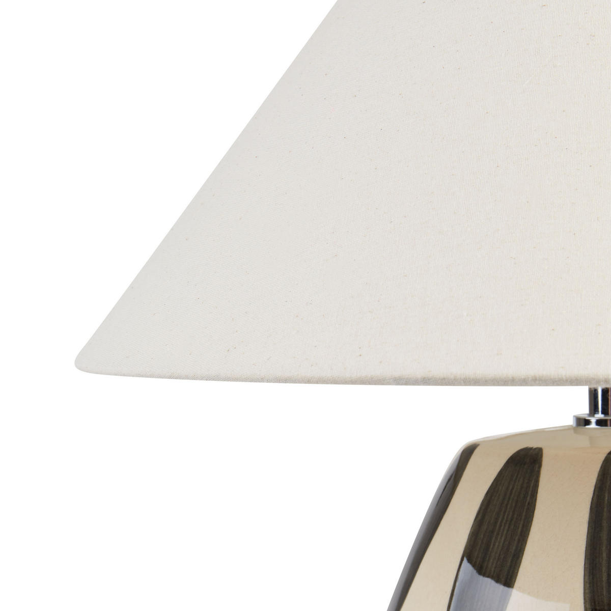 TISCHLAMPE Beige Luchetti - Beige/Schwarz, Keramik (35/35/43cm) - Beliani