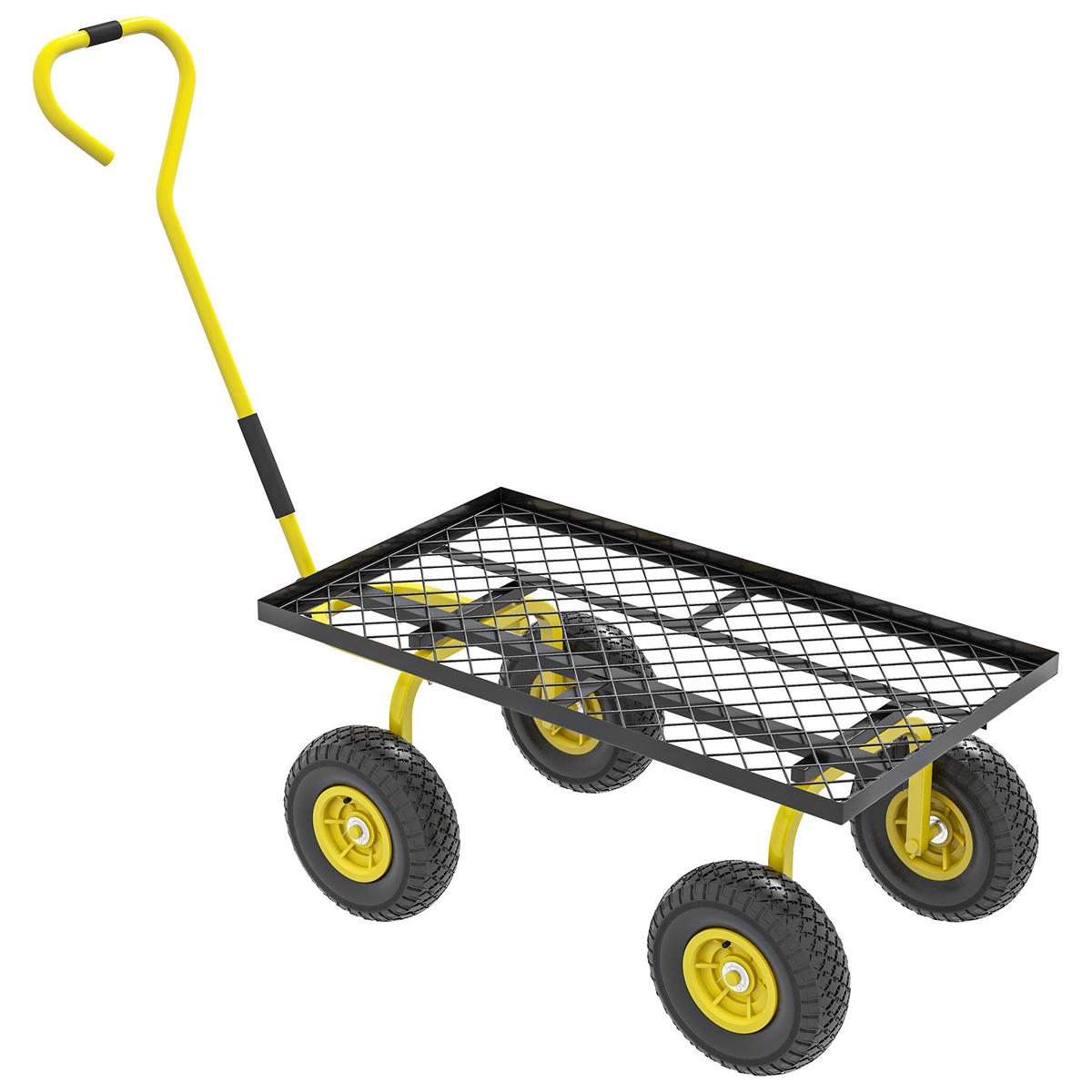 TRANSPORTWAGEN DE-17583 150 kg, 4 Luftreifen Gelb - Gelb, Metall (48.5/100/94cm) - ComfortXL
