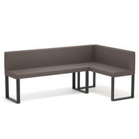 ECKBANK rechts SANA U Kunstleder glatt, 142/196 cm Braun - Braun, Kunststoff/Textil (142/196cm) - Idohome