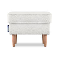 SITZHOCKER STRALIS zeitloses Design hohe Füße, weiß - Weiß, Textil (41/43/56cm) - KONSIMO®