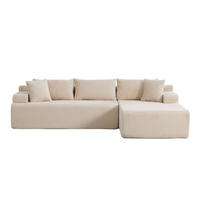 ECKSOFA 272/174/74.5 cm Beige mit rutschfestem Boden - Beige, Textil (174/74.5/272cm) - Oxeza