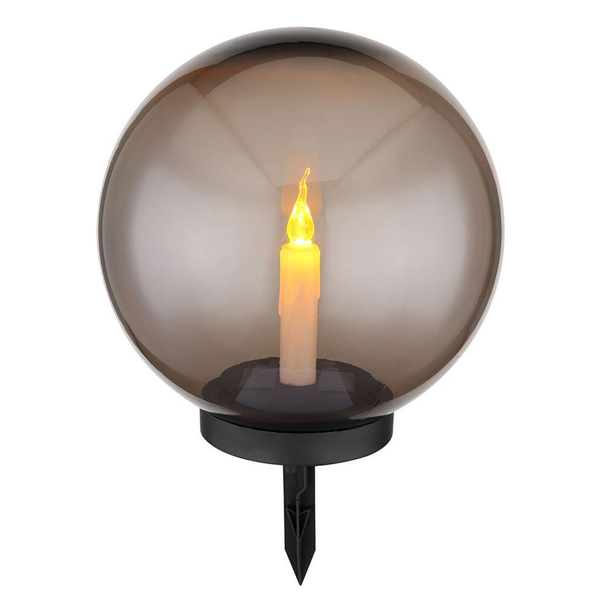 LED AUSSENLEUCHTE Kunststoff Grau Rauchoptik 2er Set - Grau, Kunststoff (25/25/38.5cm) - Globo Lighting