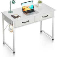 SCHREIBTISCH mit 2 Schubladen 100 x 40 x 78.7 cm Weiß - Weiß, Holzwerkstoff (100/40/78.7cm)