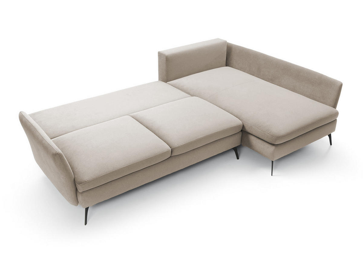 ECKSOFA Demisbal Beige mit Bettkasten - Beige, Textil (282/182cm) - Selsey