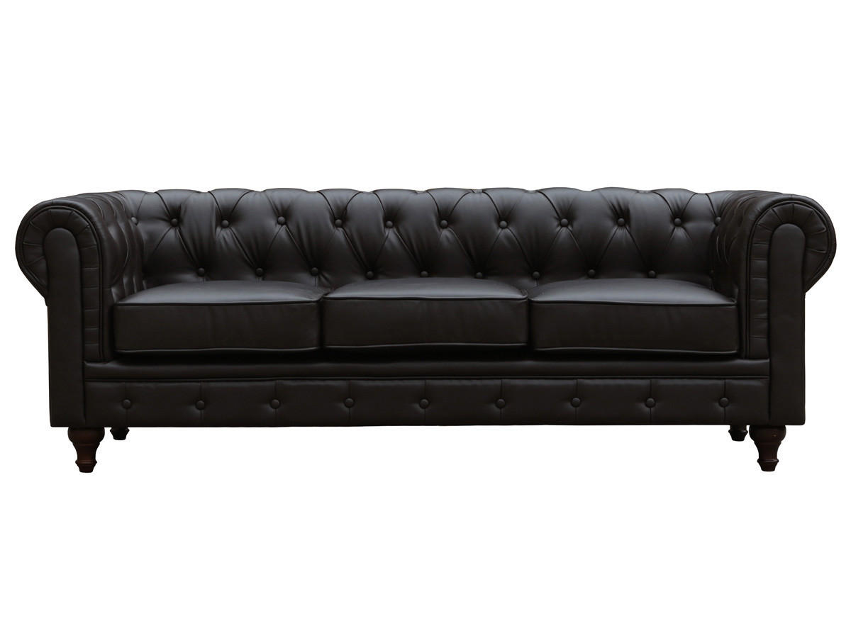 CHESTERFIELD-SOFA Aliza Braun - Braun, Textil (204/58/80cm) - Habitat Garten