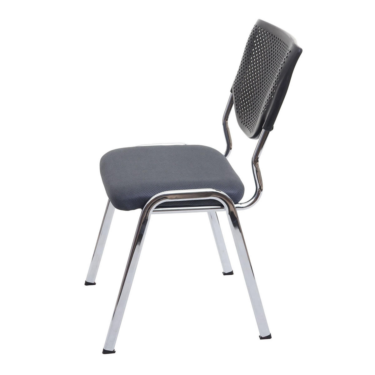 BESUCHERSTUHL Grau 4er-Set - Grau, Textil (49/83/58cm) - MCW