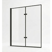 BADEWANNE Medal 2 Teile cm Schwarz - 120 x 140 cm - Schwarz, Glas (120/140cm) - Badplaats