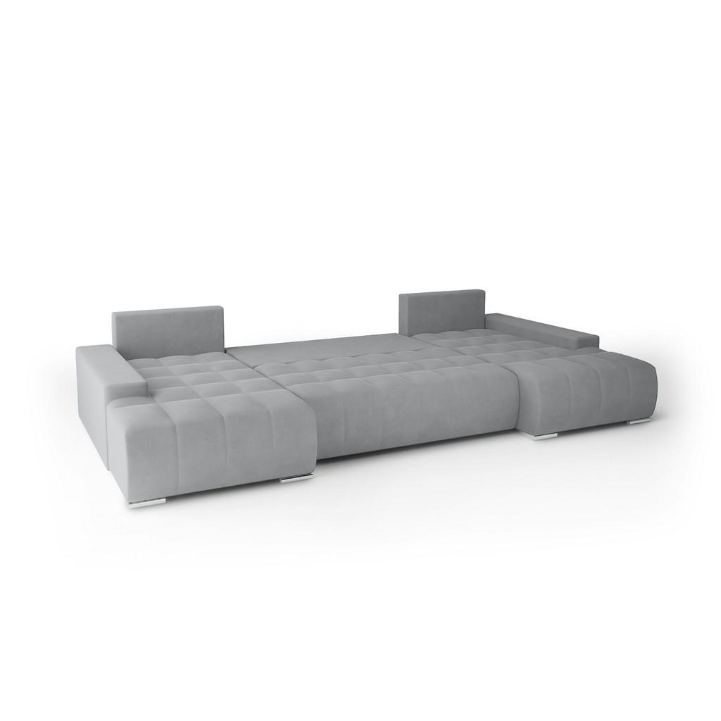 Thumbnail - Meblito Ecksofa, Grau, Textil, U-Form, 350x85x185 cm, Wohnzimmer, Sofas & Couches, Wohnlandschaften, Wohnlandschaften in...