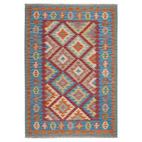 HANDWEBTEPPICH Kelim Gashgai Rot 184/130 cm Schurwolle - Rot, Textil (130/184cm) - Looma