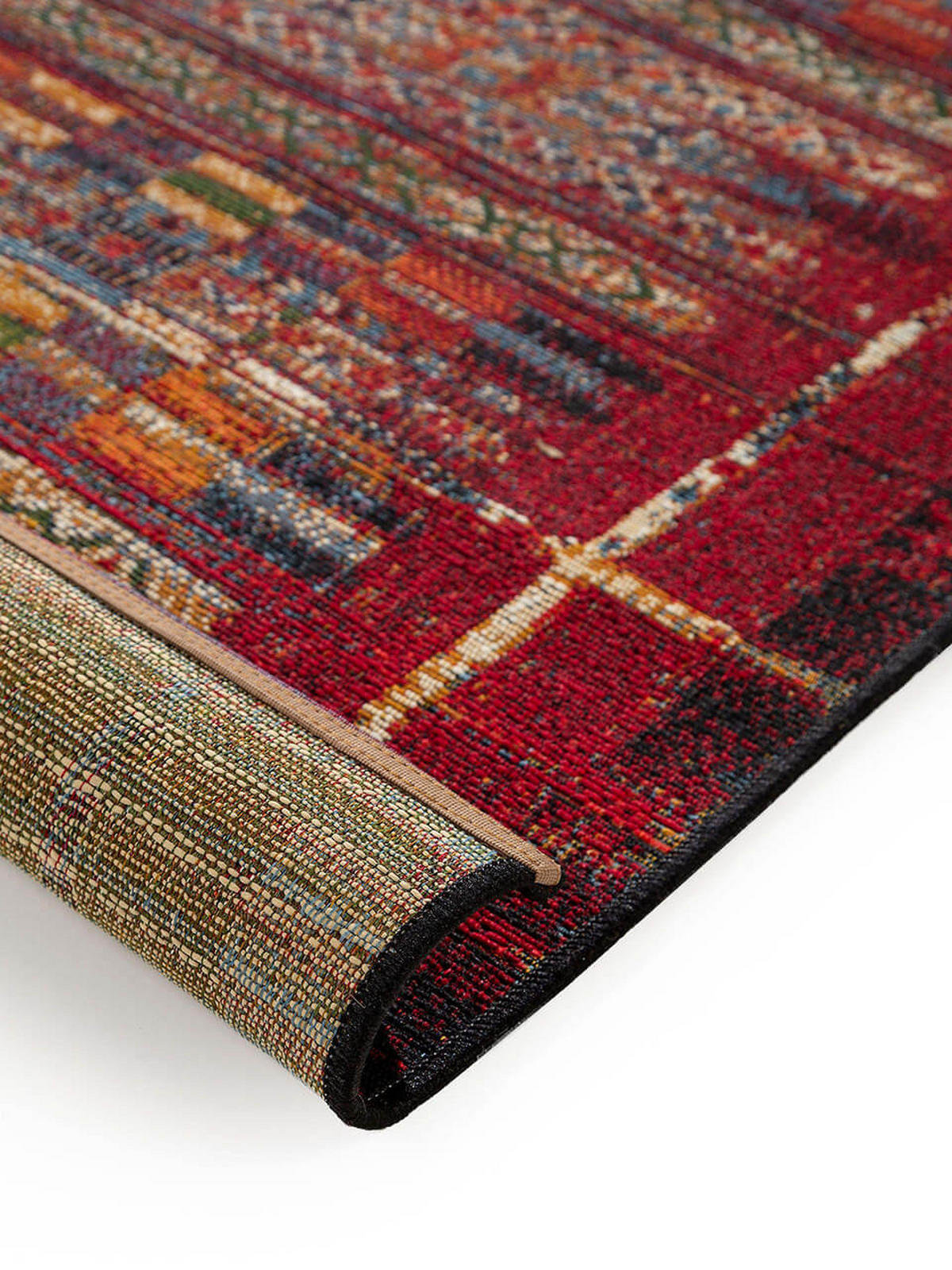 OUTDOORTEPPICH Artis Multicolor/Rot 80x250 cm - Rot/Multicolor, Kunststoff/Textil (80/1cm) - KUNSTLOFT
