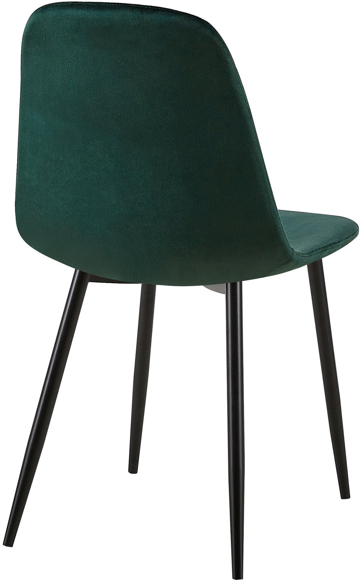 STUHL Samt Grün - Schwarz/Grün, Textil/Metall (44/88/54cm) - CLP