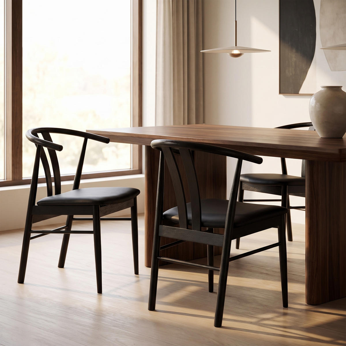 MATSTOL Andre 54 x 60 x 77 cm – svart - Svart, Bokträ/Trä (54/77/60cm) - ebuy24