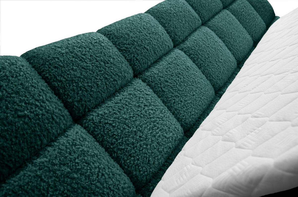 BOXBETT Nova In Rolf - Türkis, Holzwerkstoff/Textil (140/200cm) - Fun Möbel