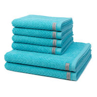 FROTTIERSET Smart 6-teilig - Türkis, Textil (50/100cm) - Ross