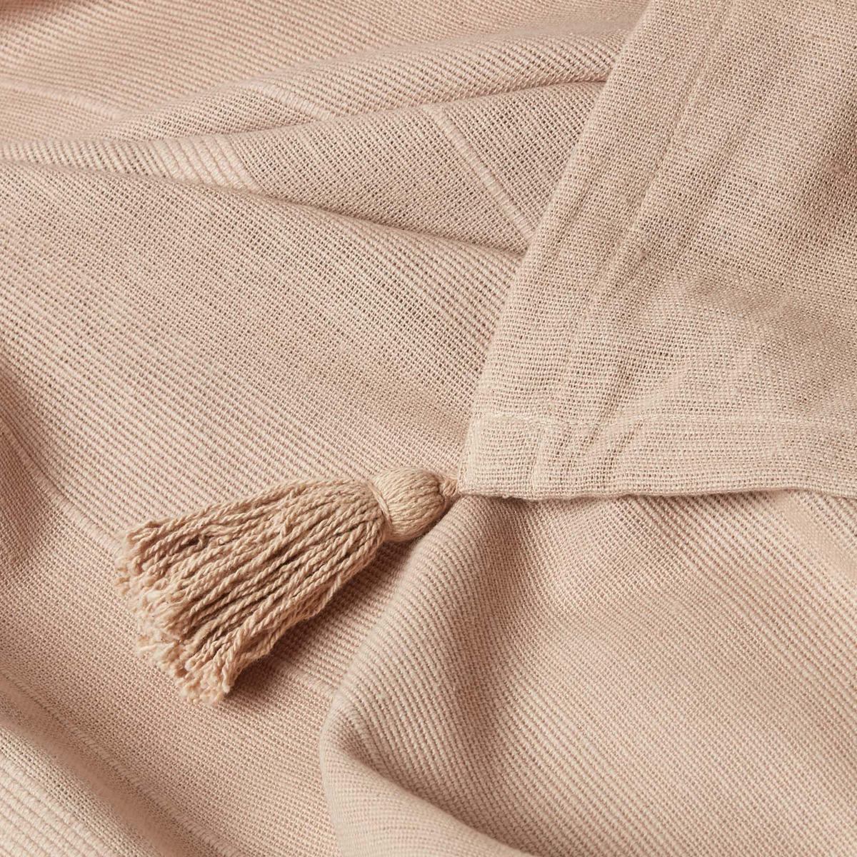 WOHNDECKE Rajput 150/200 cm, 100% Baumwolle - Beige, Textil (150/200cm) - Homescapes